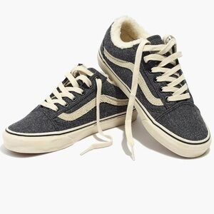 Madewell x Vans® Unisex Old Skool Lace-Up Sneakers in Flannel and Sherpa -6